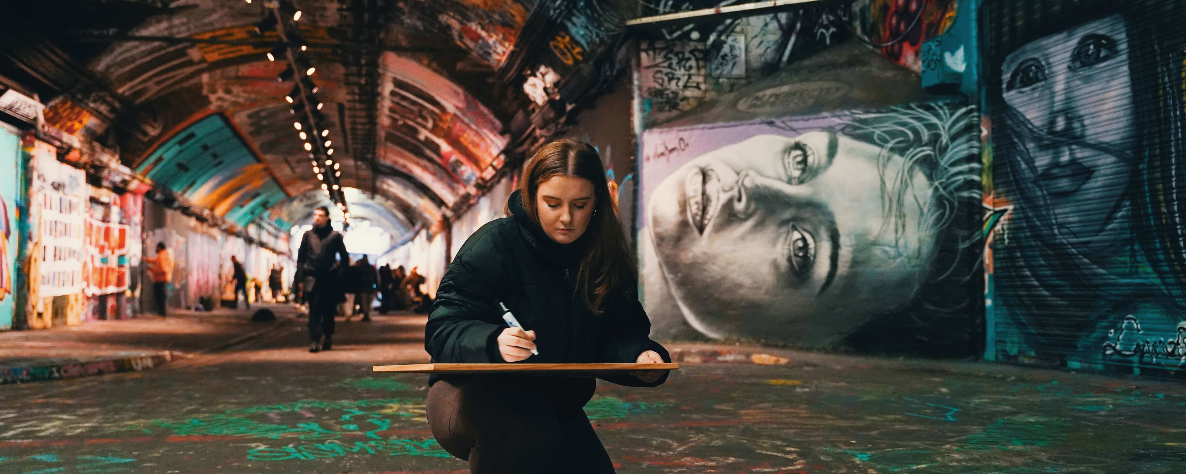 Connections 2024 Bethan Evans at the scene of Connections 2024 video